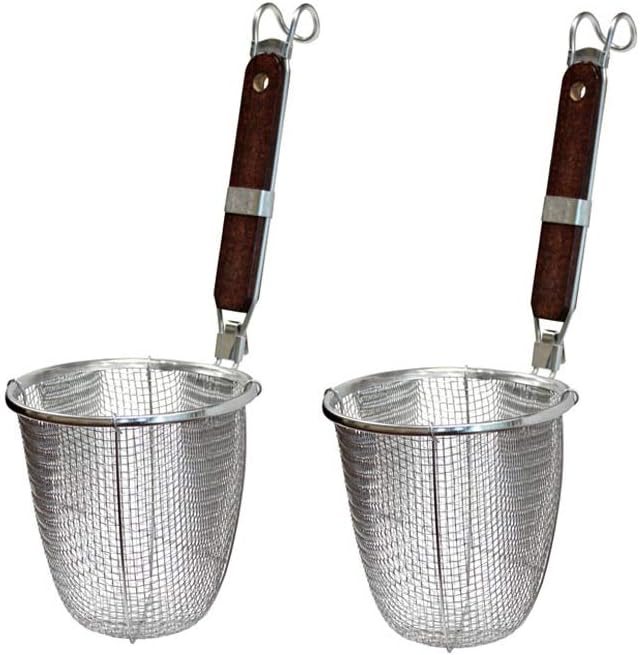 Stainless Steel Noodle Strainer Baskets – 2 Pack