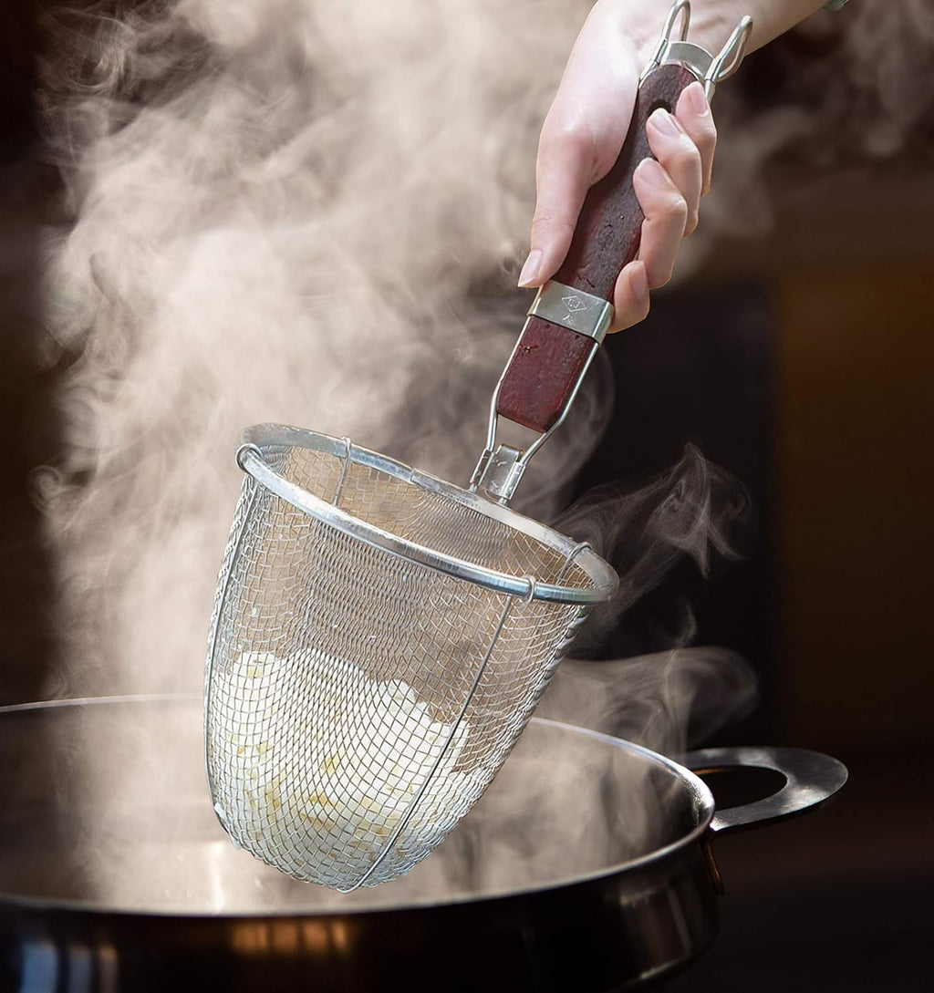 Stainless Steel Noodle Strainer Baskets – 2 Pack