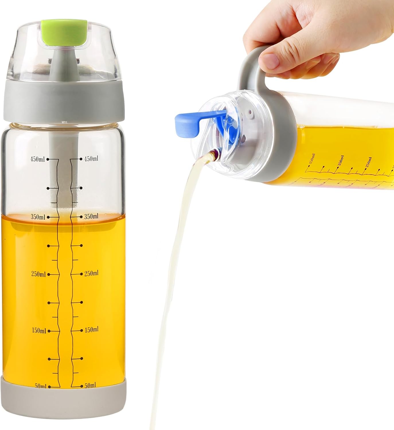 Glass Oil & Vinegar Dispenser Set – 2-Pack (450ml)