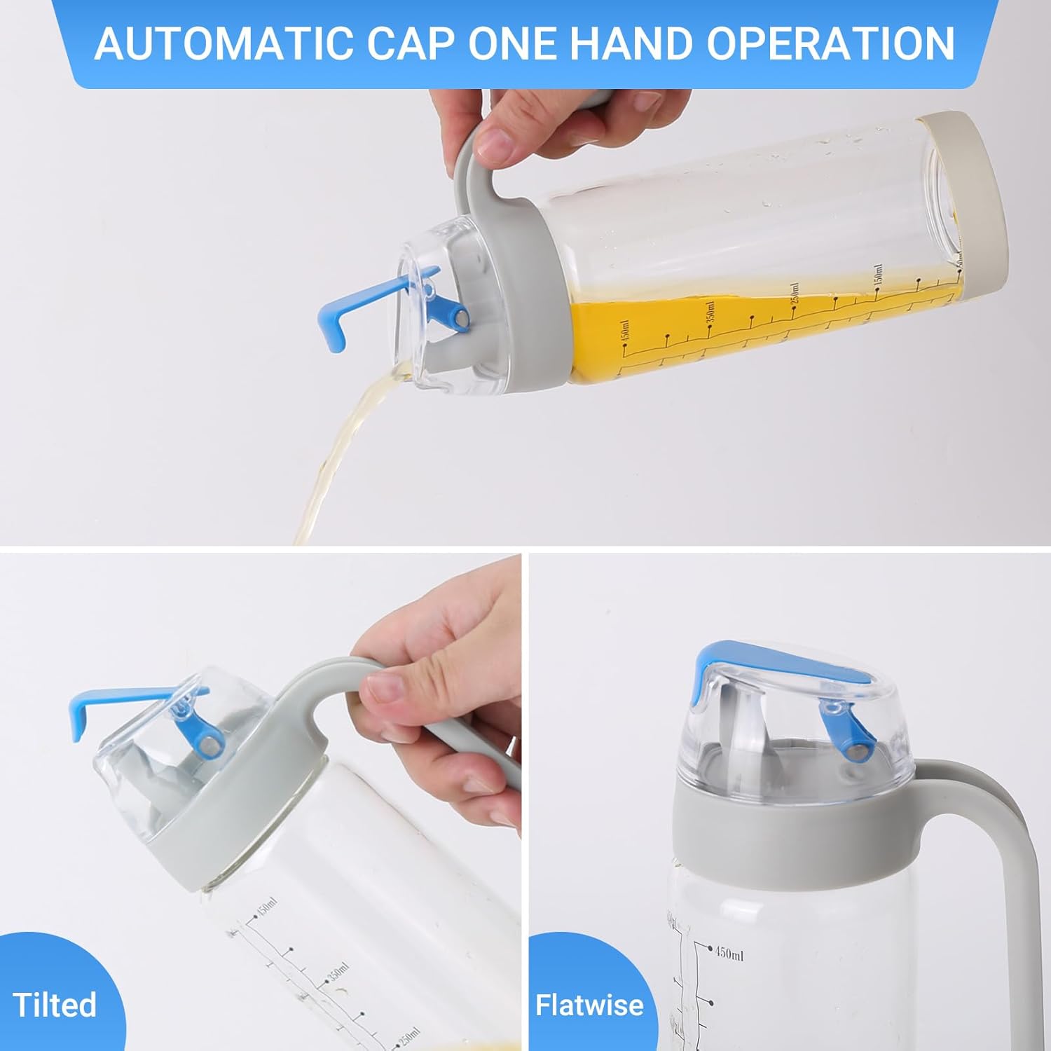 Glass Oil & Vinegar Dispenser Set – 2-Pack (450ml)