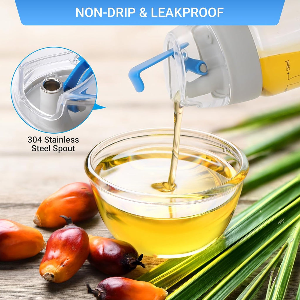 Glass Oil & Vinegar Dispenser Set – 2-Pack (450ml)