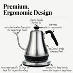 Gooseneck Electric Kettle with Temperature Control – 0.8L