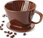 Porcelain Pour Over Coffee Dripper – Brown