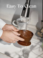 Porcelain Pour Over Coffee Dripper – Brown