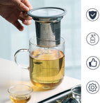 Stainless Steel Tea Infuser with Silicone Lid