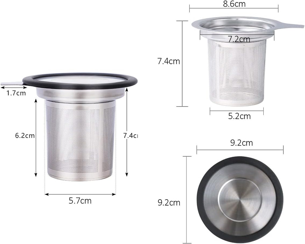 Stainless Steel Tea Infuser with Silicone Lid