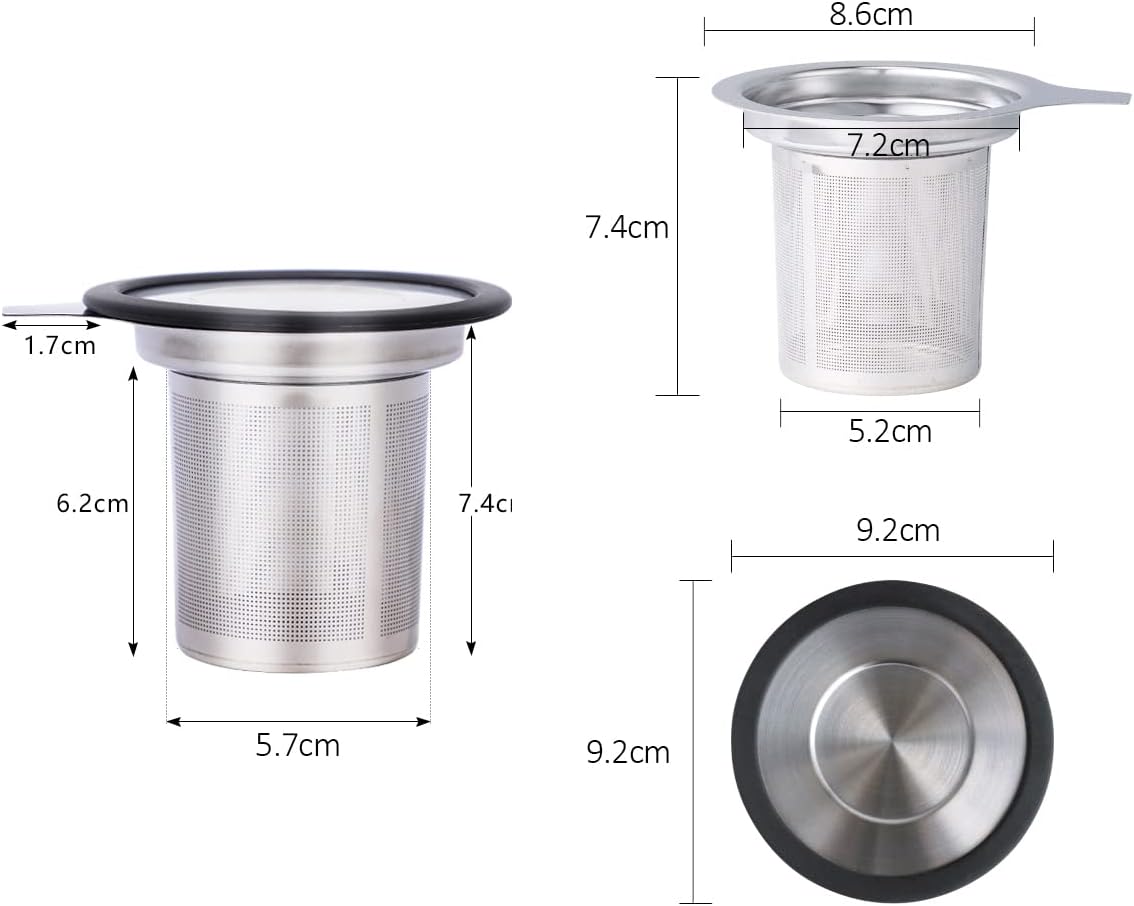 Stainless Steel Tea Infuser with Silicone Lid