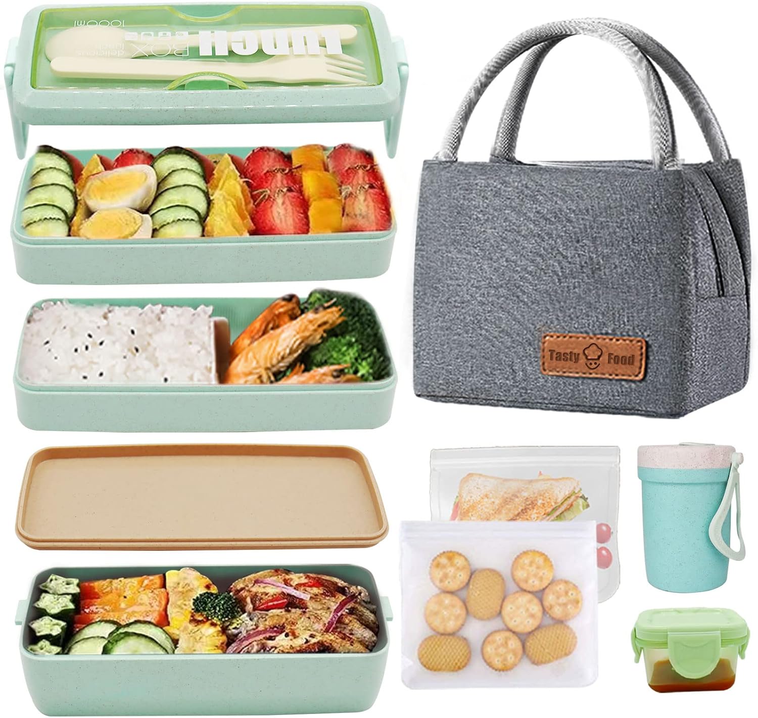 Japanese Bento Lunch Box Kit – 3-Layer Leakproof Set