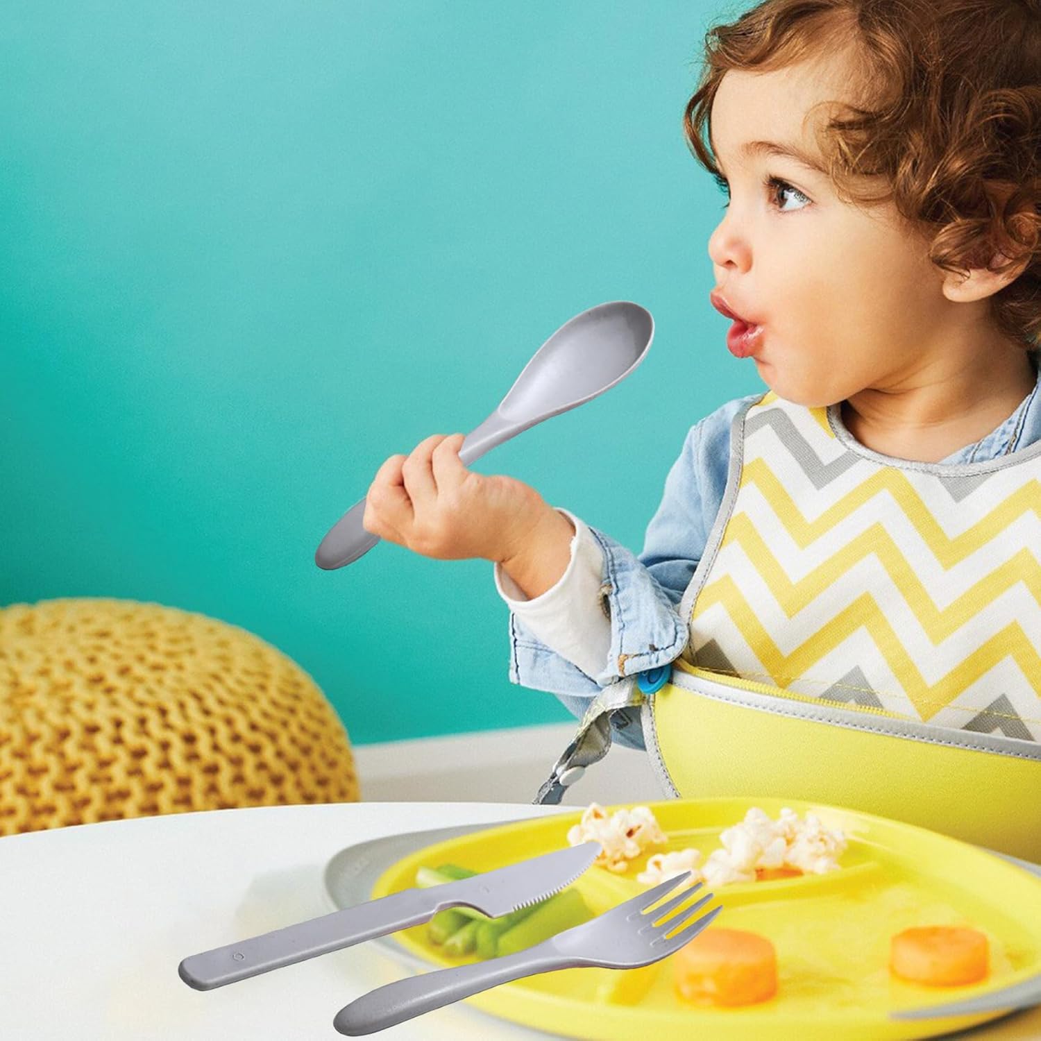 Reusable Travel Utensil Set with Case – Gray